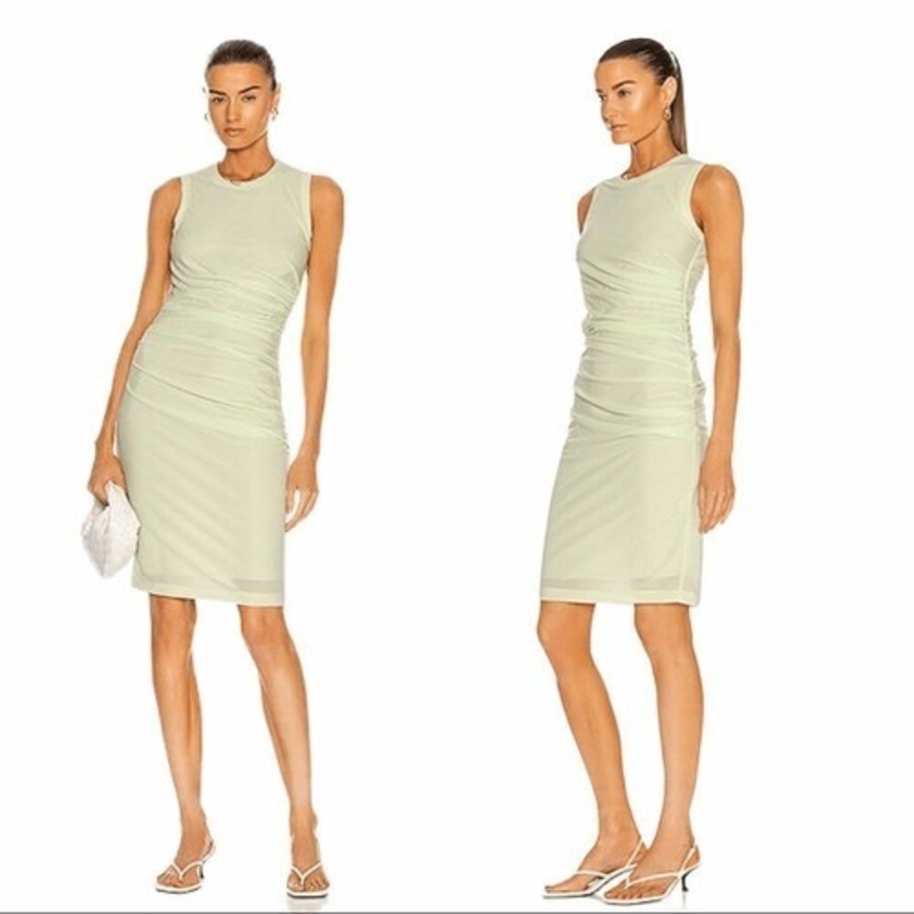 Helmut Lang Twist Sheath Dress Electric Yellow XS - Picture 2 of 9